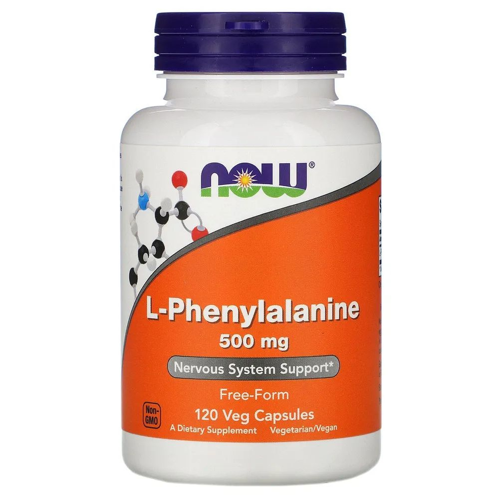 NOW L-Phenylalanine, L-Фенилаланин 500 мг - 120 капc (600 мг) #1