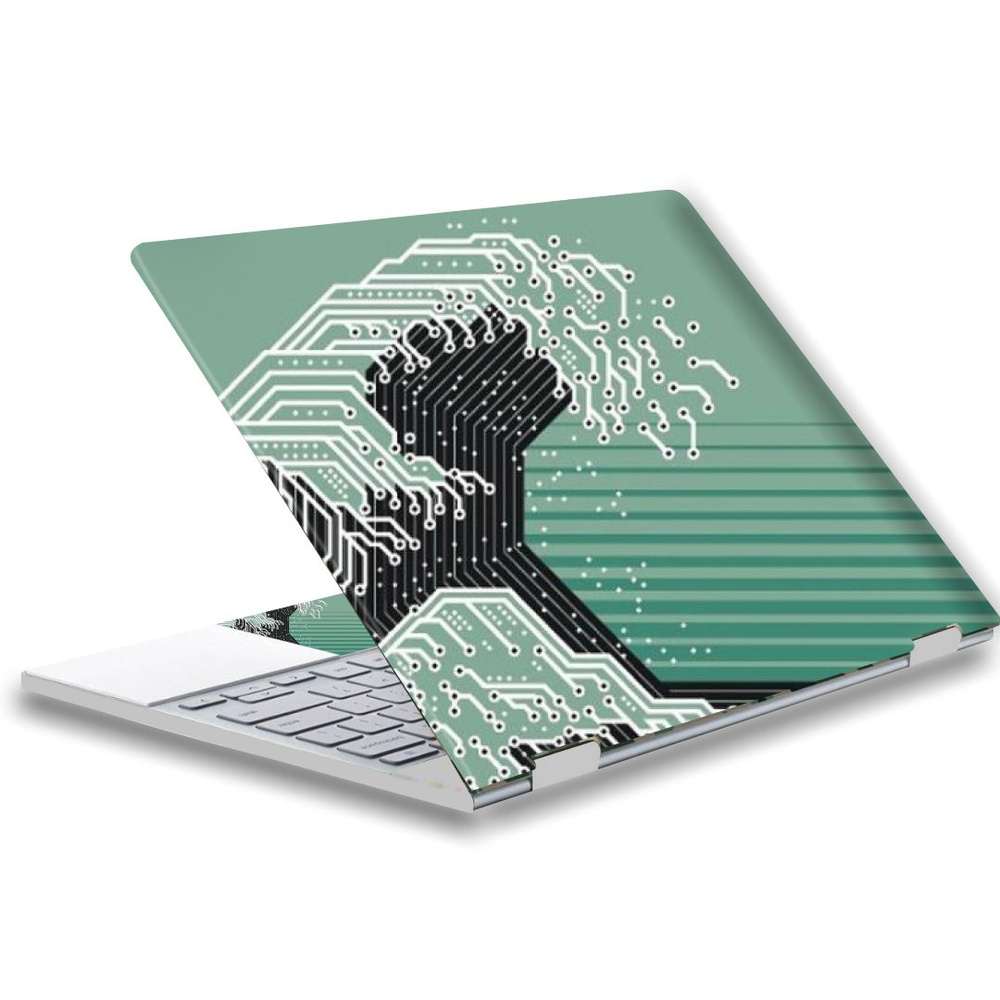 Наклейка на крышку и клавиатуру для Dell XPS 15 9560/ Гидрогелевая защитная пленка для ноутбука Dell #1