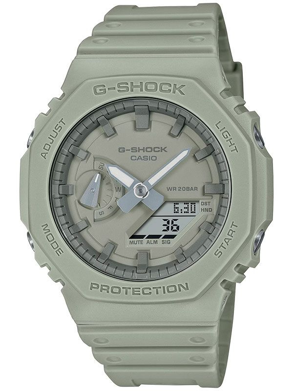 Противоударные мужские наручные часы Casio G-Shock GA-2100NC-3A с подсветкой, будильником и секундомером #1