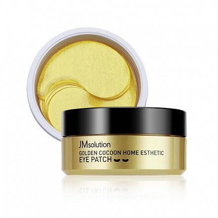 Гидрогелевые патчи с шёлком и золотомJMsolution Golden Cocoon Home Esthetic Eye Patch 60  #1