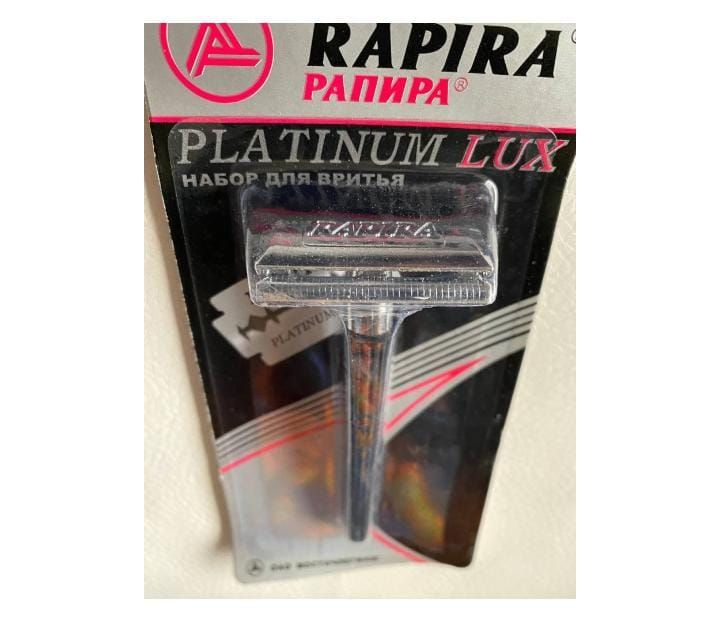 Бритвенный станок Т-образный "Rapira Platinum Lux", с набором лезвий, Рапира,  #1