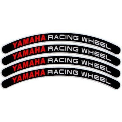 Комплект светоотражающих наклеек на колеса Yamaha черный #1