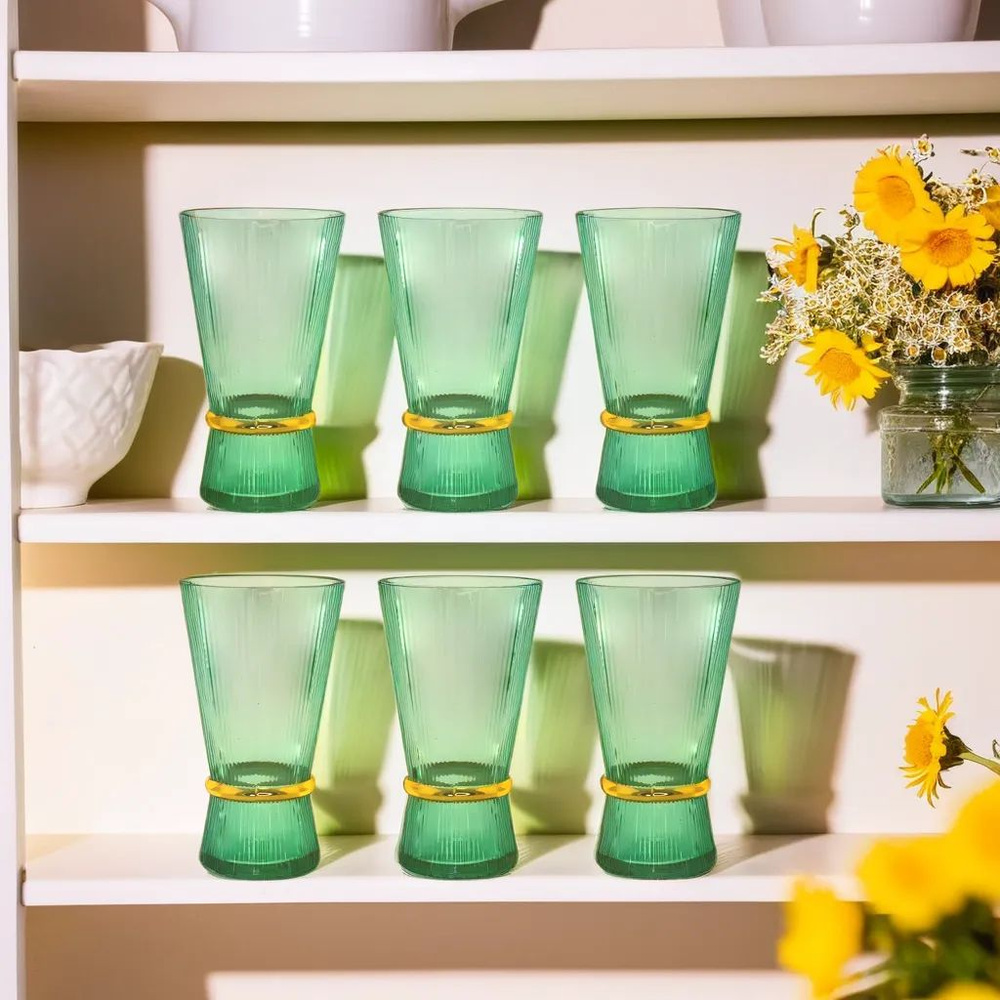 Набор стаканов универсальный из 6 шт. OLIMP Lenardi 310 мл стекло  #1