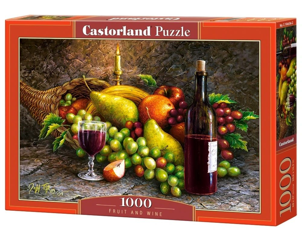 CastorLand Пазл Фрукты и вино, 1000 деталей #1