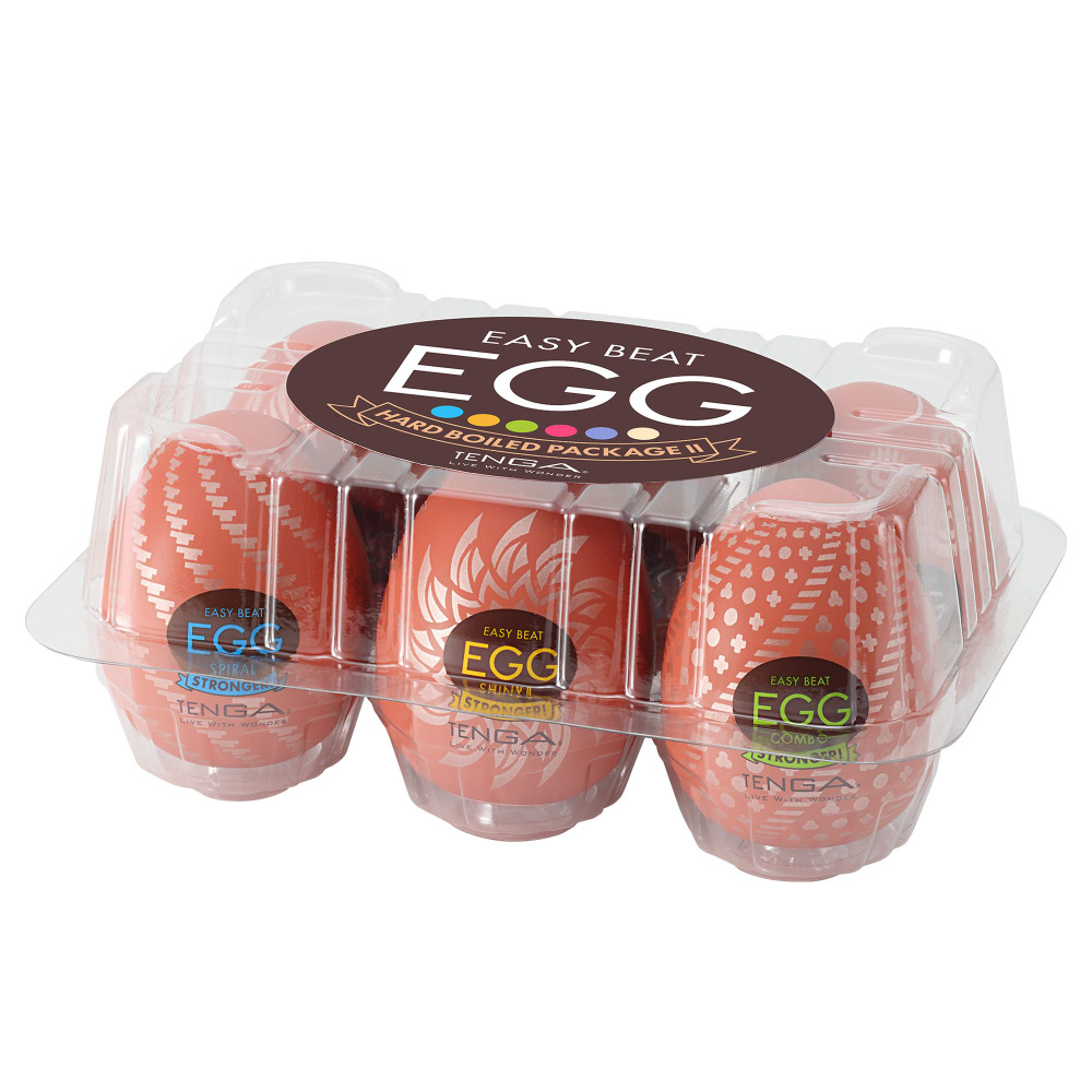 Мастурбатор TENGA EGG - V набор из 6 одноразовых рельефных стимуляторов яйцо тенга с пробником лубриканта #1