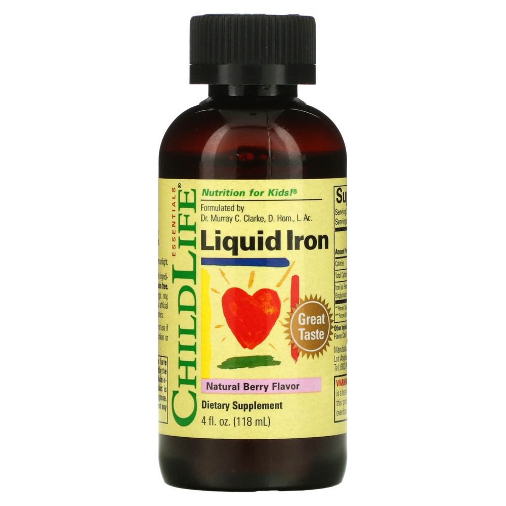 Железо для детей Liquid Iron, с натуральным ягодным вкусом, 118 мл  #1