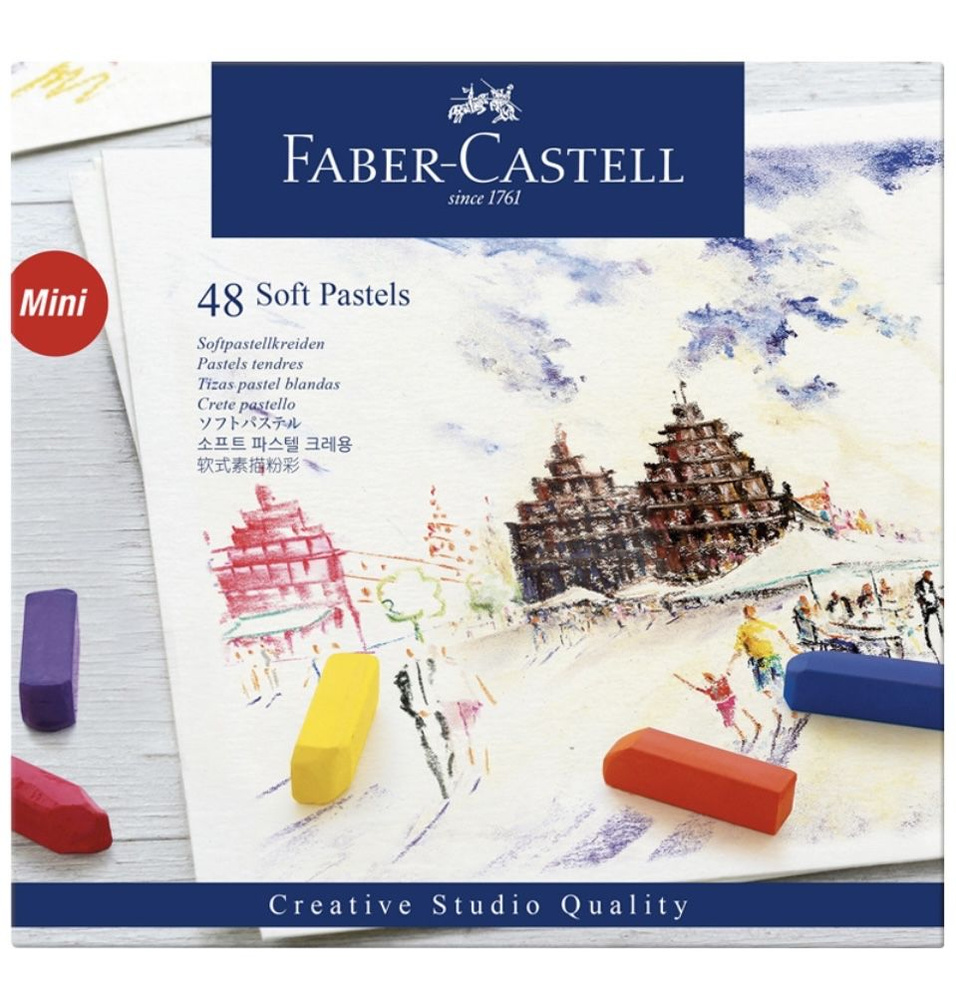 Пастель Faber-Castell "Soft pastels", 48 цветов, мини, картон. упаковка  #1