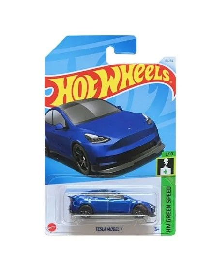 Машинка Hot Wheels игрушка Tesla Model Y C4982_HTB80 #1