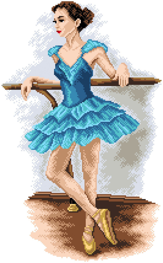 Канва с нанесенным рисунком Матренин Посад "Балерина", для вышивания крестом, 24х38 см  #1