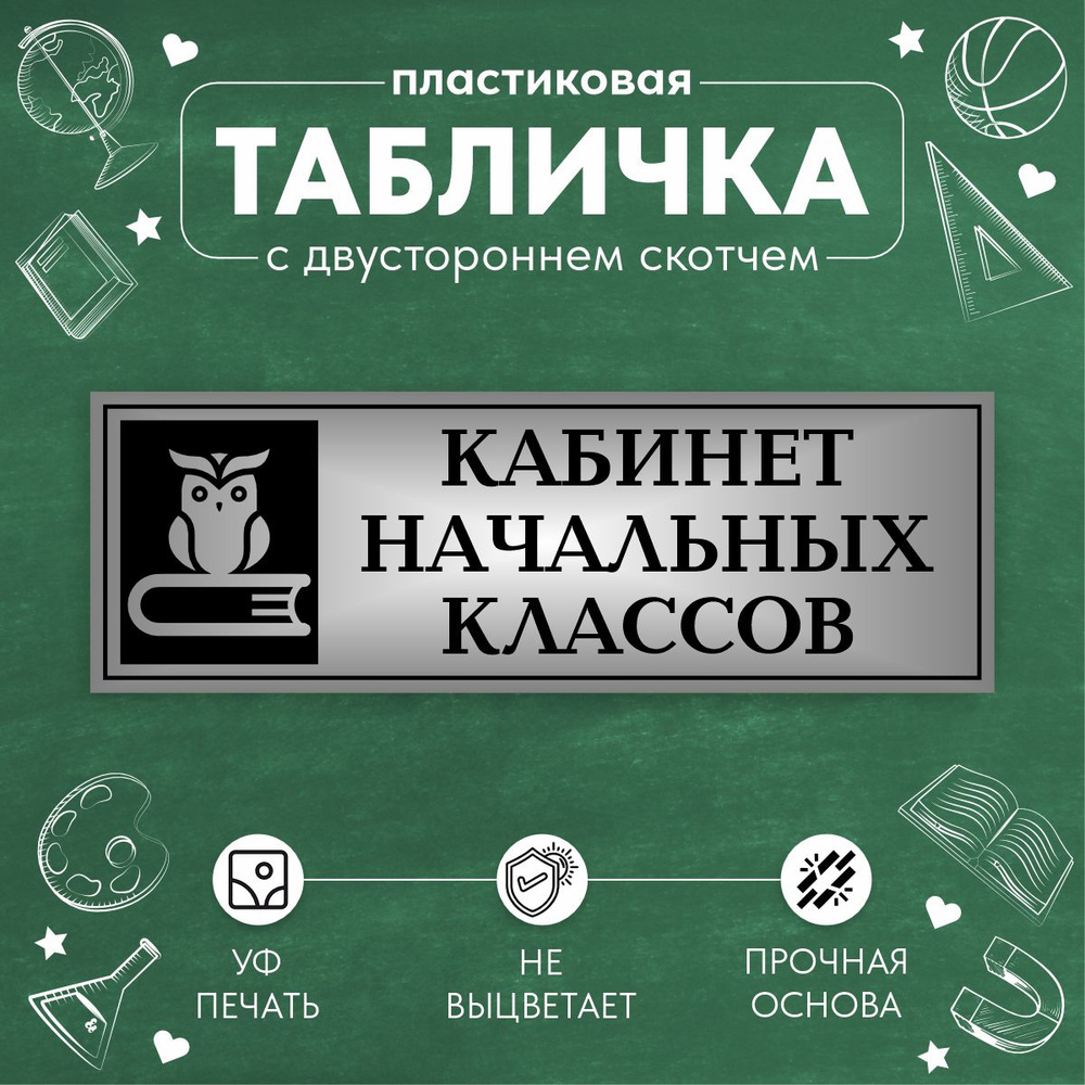 Табличка Школьная на дверь Кабинет Начальных классов #1