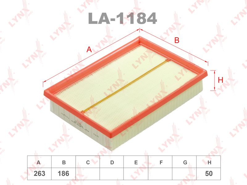 LYNXauto Фильтр воздушный арт. LA-1184, 1 шт. #1