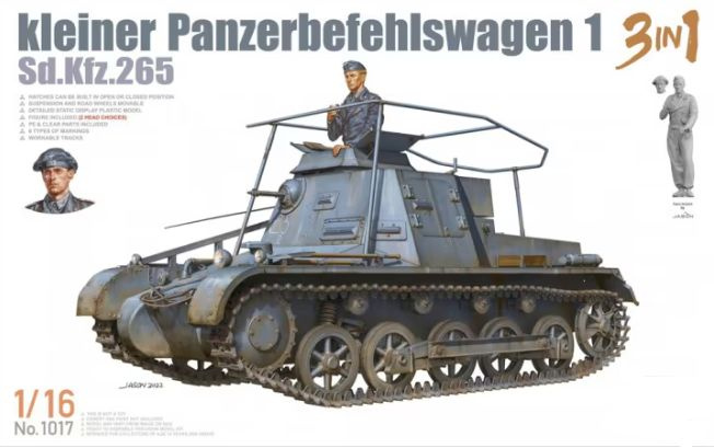 71017 Командирская машина Kleiner Panzerbefehlswagen 1 3in1 Sd.Kfz.265 (1/16) #1