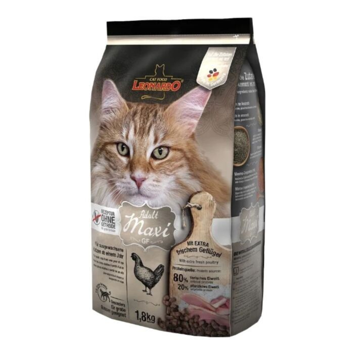 Сухой беззерновой корм для взрослых кошек Леонардо Эдалт Макси / Leonardo Adult Maxi GF, 1,8 кг  #1