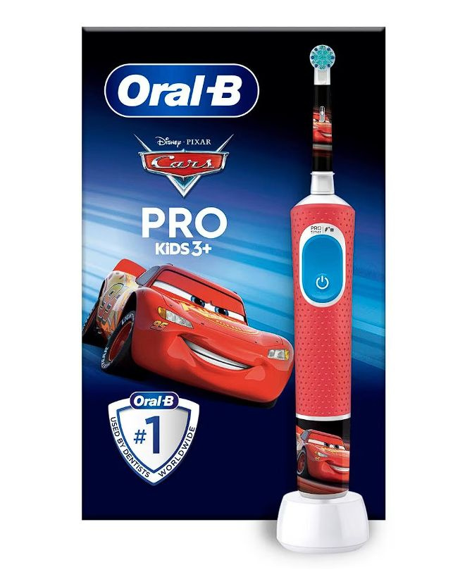 Детская электрическая зубная щетка Oral-B Vitality Kids Cars "Тачки" D100.413.2K  #1
