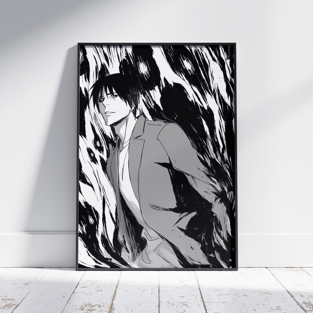 Плакат на стену для интерьера Моб Психо 100 (MP100 - Кейджи Могами) - Постер по аниме формата А4 (21x30 #1