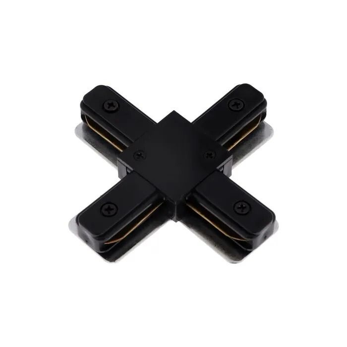 Ecola TRC4 X-образный коннектор для шинопровода ,черный TRC05BECT 894842  #1