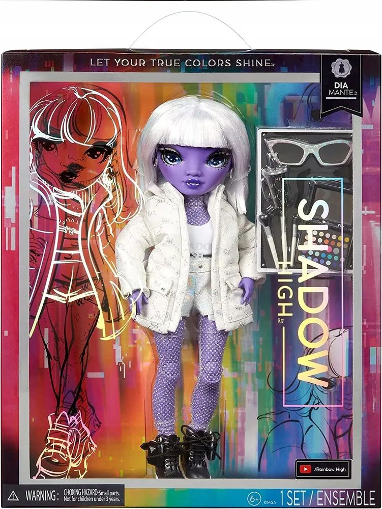 Кукла Rainbow Dia Mante Doll Fashion Violet Rainbow Shadow High 583066 - Диа Мант #1