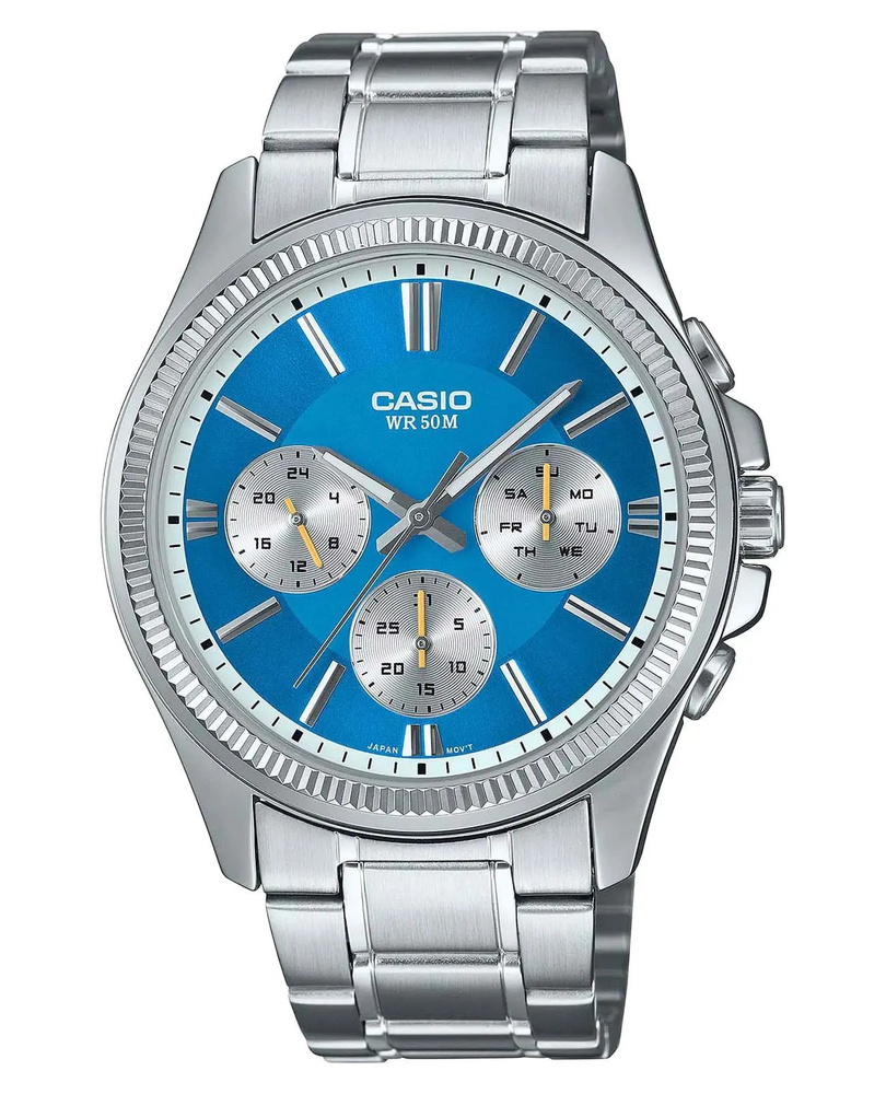 Японские кварцевые мужские часы Casio MTP-1375D-2A2 с гарантией  #1