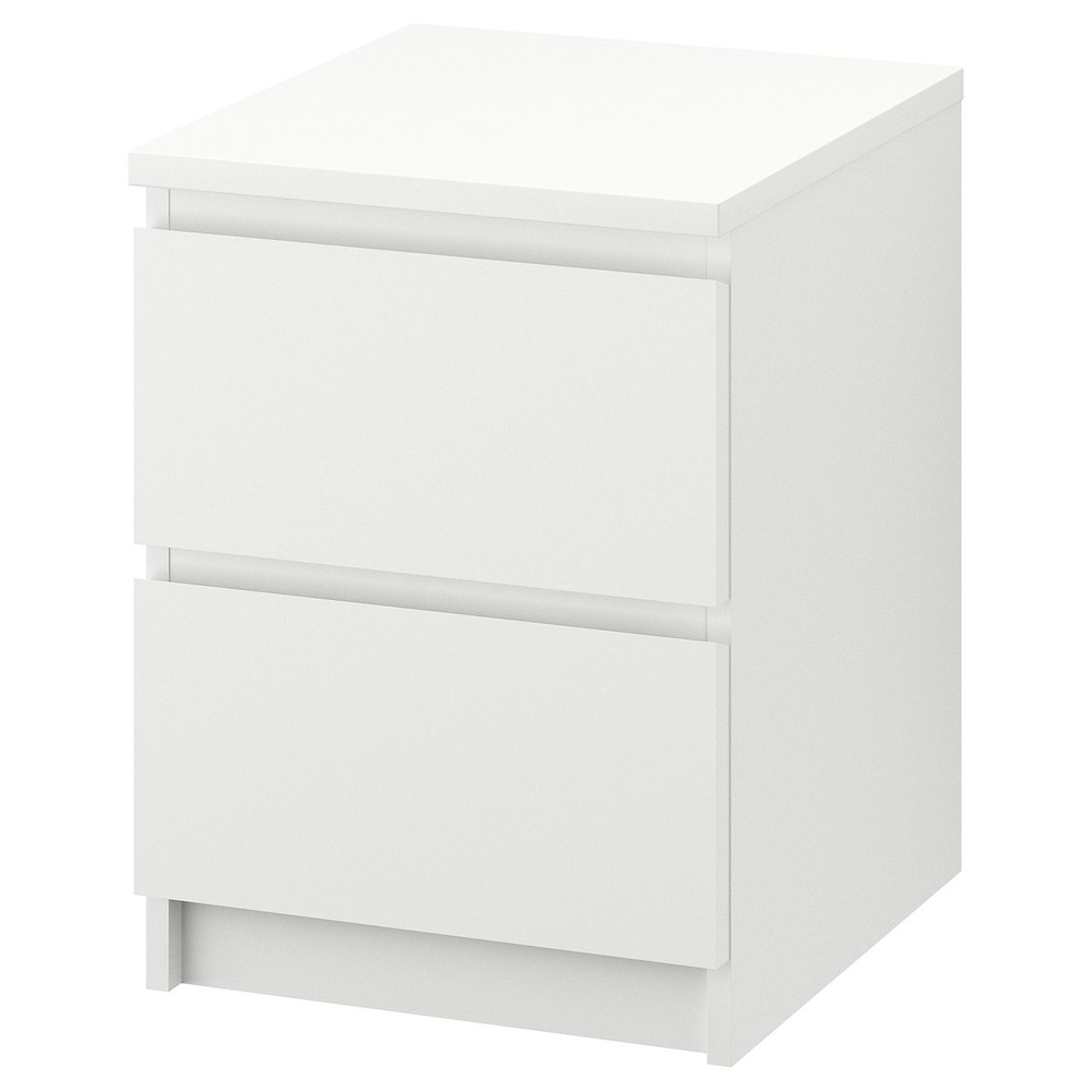Комод с 2 ящиками - IKEA MALM, 40х55х48 см, белый МАЛЬМ ИКЕА #1