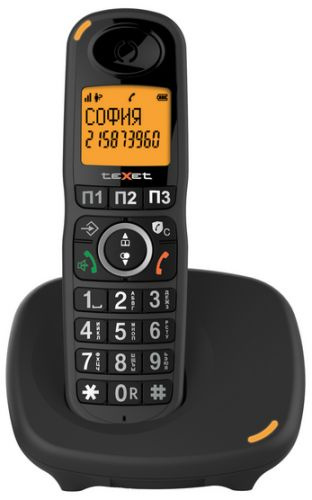Телефон беспроводной Texet TX-D8905A черный #1