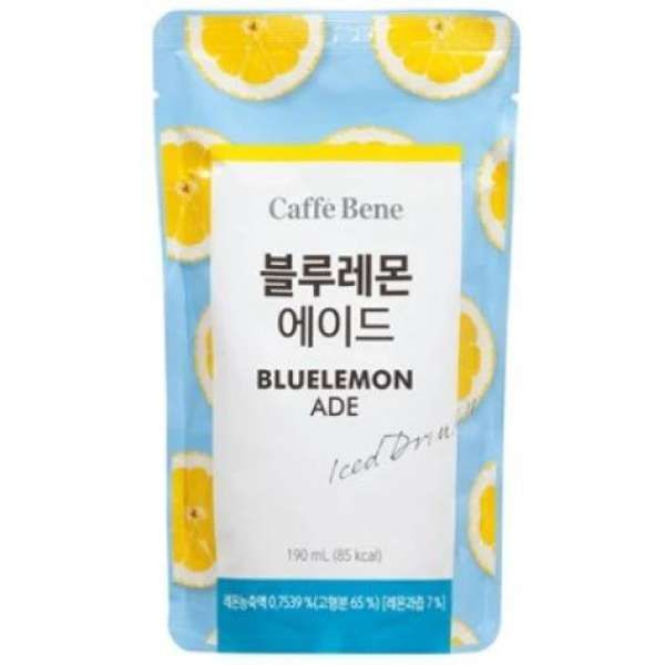 Голубой лимонад в мягкой упаковке Блю лемон эйд Bluelemon Ade Iced Drink 190ml Caffe Bene  #1