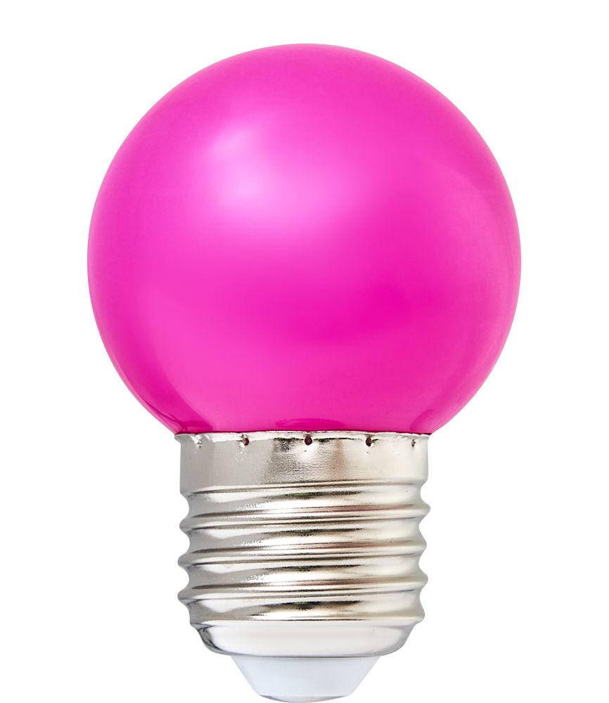 Лампа светодиодная Volpe E27 220 В 1 Вт шар матовый 80 лм фиолетовый свет  #1
