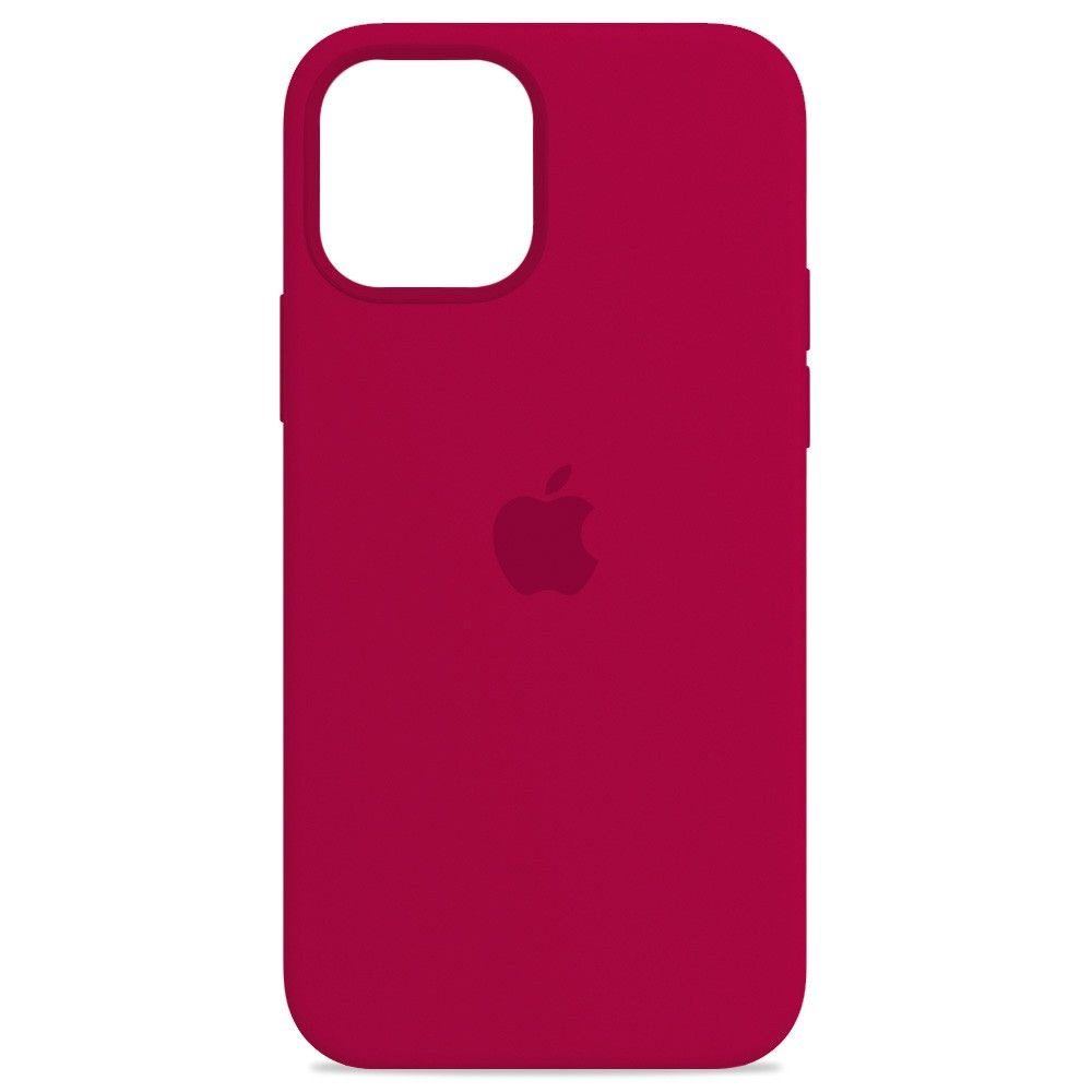 Силиконовый чехол для смартфона Silicone Case на iPhone 13 / Айфон 13 с логотипом, вишневый  #1