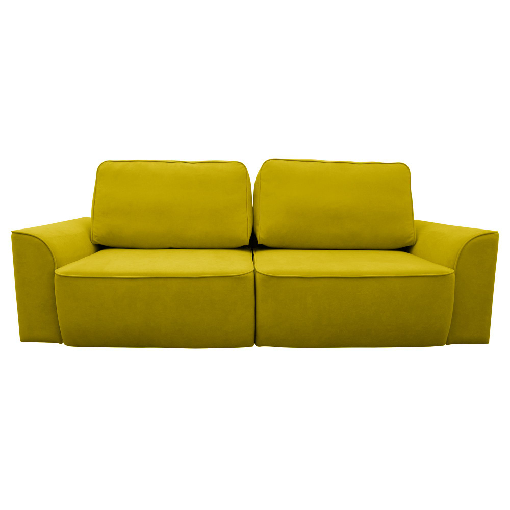 Диван-кровать Дрим желтый, механизм Выкатная еврокнижка, 250х109х65 см  #1