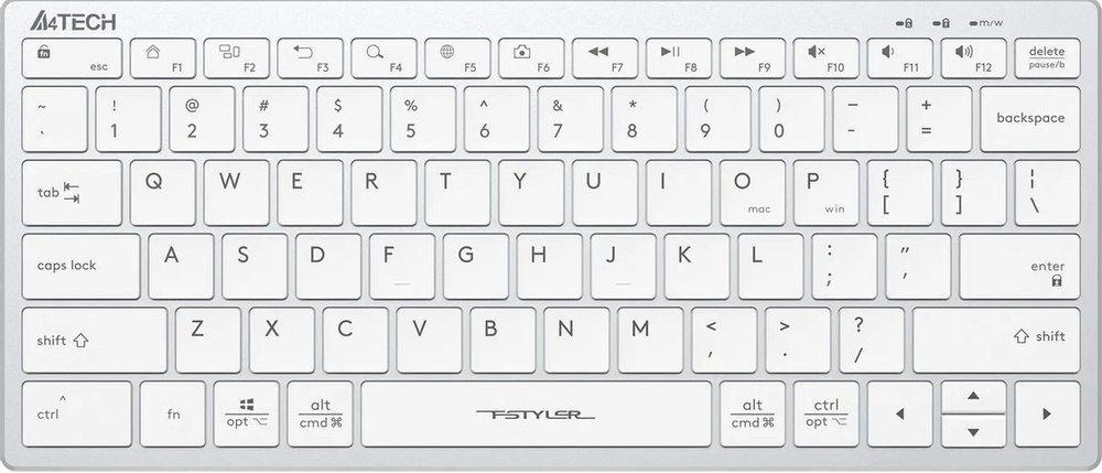 Клавиатура A4TECH Fstyler FX51, USB, белый fx51 white #1