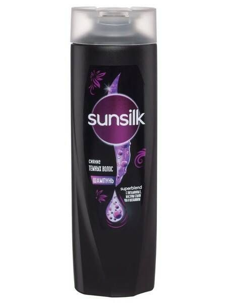 SUNSILK Шампунь СИЯНИЕ ТЁМНЫХ ВОЛОС с витамином Е, маслом семян чиа и кератином, 350 мл.  #1