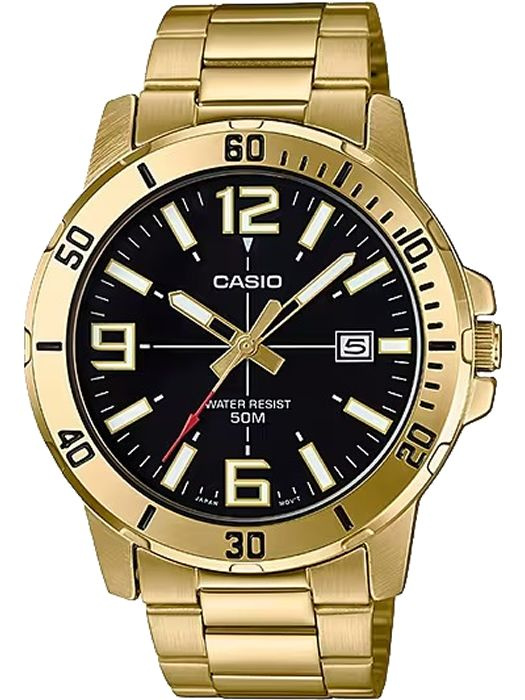 Японские наручные часы Casio MTP-VD01G-1B с датой #1