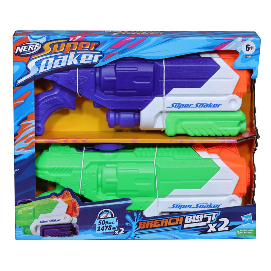 Набор бластеров водных 2 штуки NERF Supersoaker Breach Blast 2-Pack F3887 #1