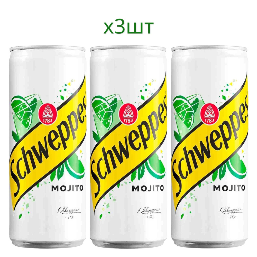 Газированный напиток Швепс Мохито Schweppes Mojito (Польша), 330 мл * 3 шт  #1