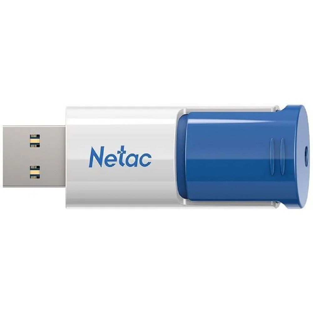 Netac Носитель информации USB Drive 512GB U182 Blue , USB3.0, сдвижной корпус, пластиковая бело - синяя #1