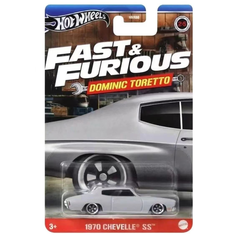 Машинка коллекционная Mattel Hot Wheels 2024 HNR88 Fast & Furious- Dominic Toretto 1970 Chevrolet Chevelle #1