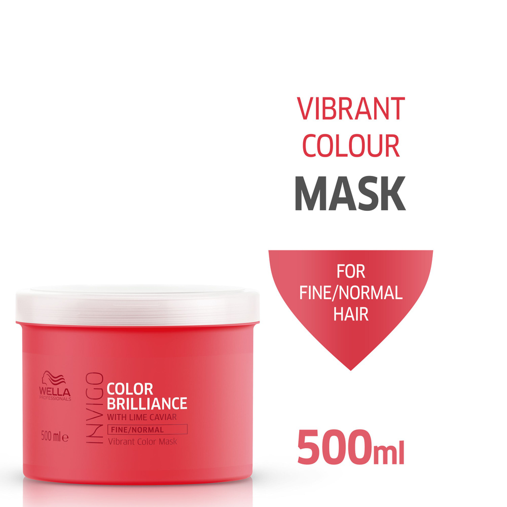 Маска-уход для защиты цвета окрашенных нормальных и тонких волос Wella INVIGO Color Brilliance, 500 мл #1