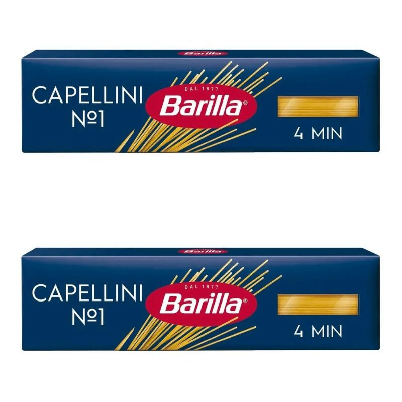 Barilla Макаронные изделия спагетти Capellini n.1, из твёрдых сортов пшеницы, 450 г, 2шт  #1