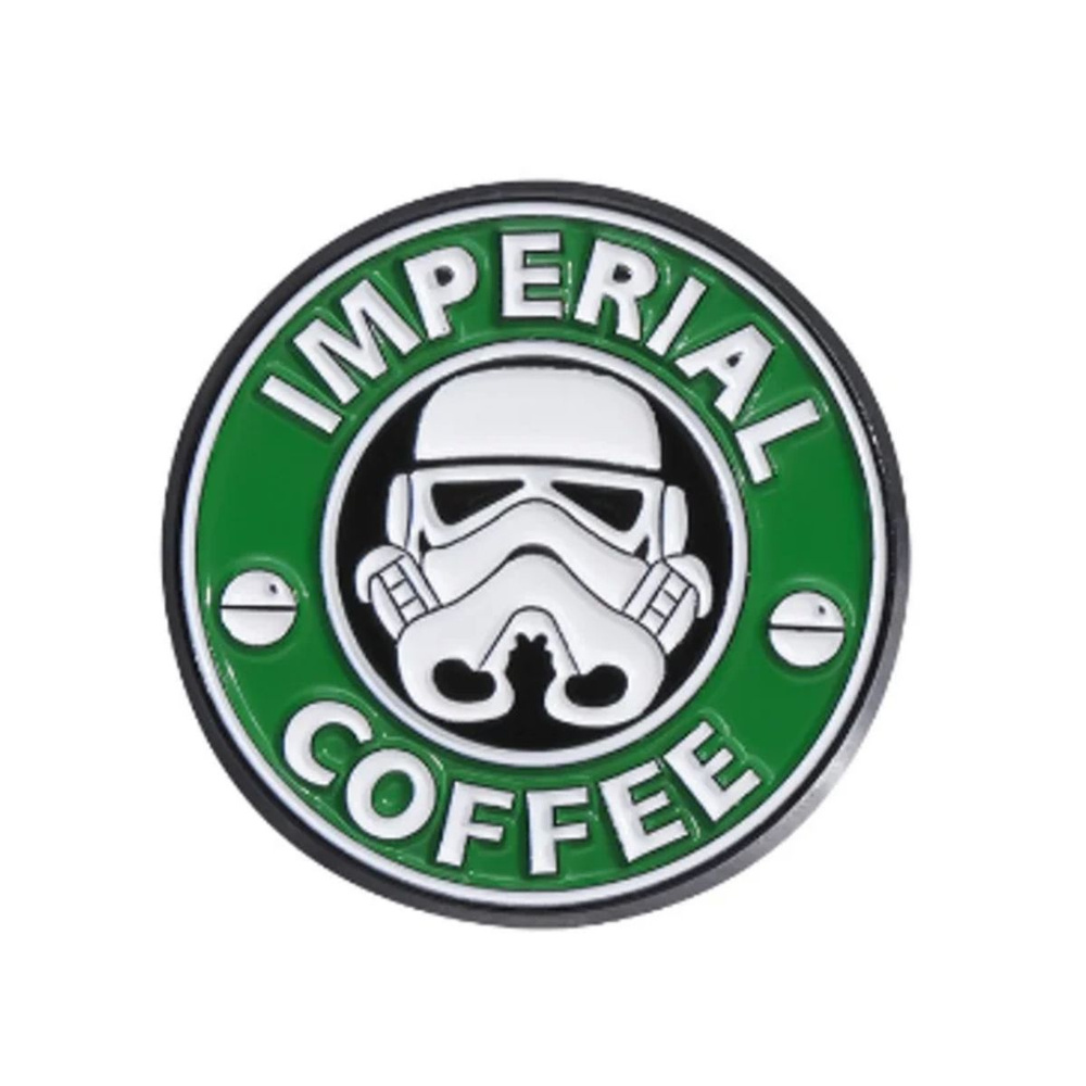 Значок металлический Звездные войны Кофе Империи, р-р 3,1см  #1