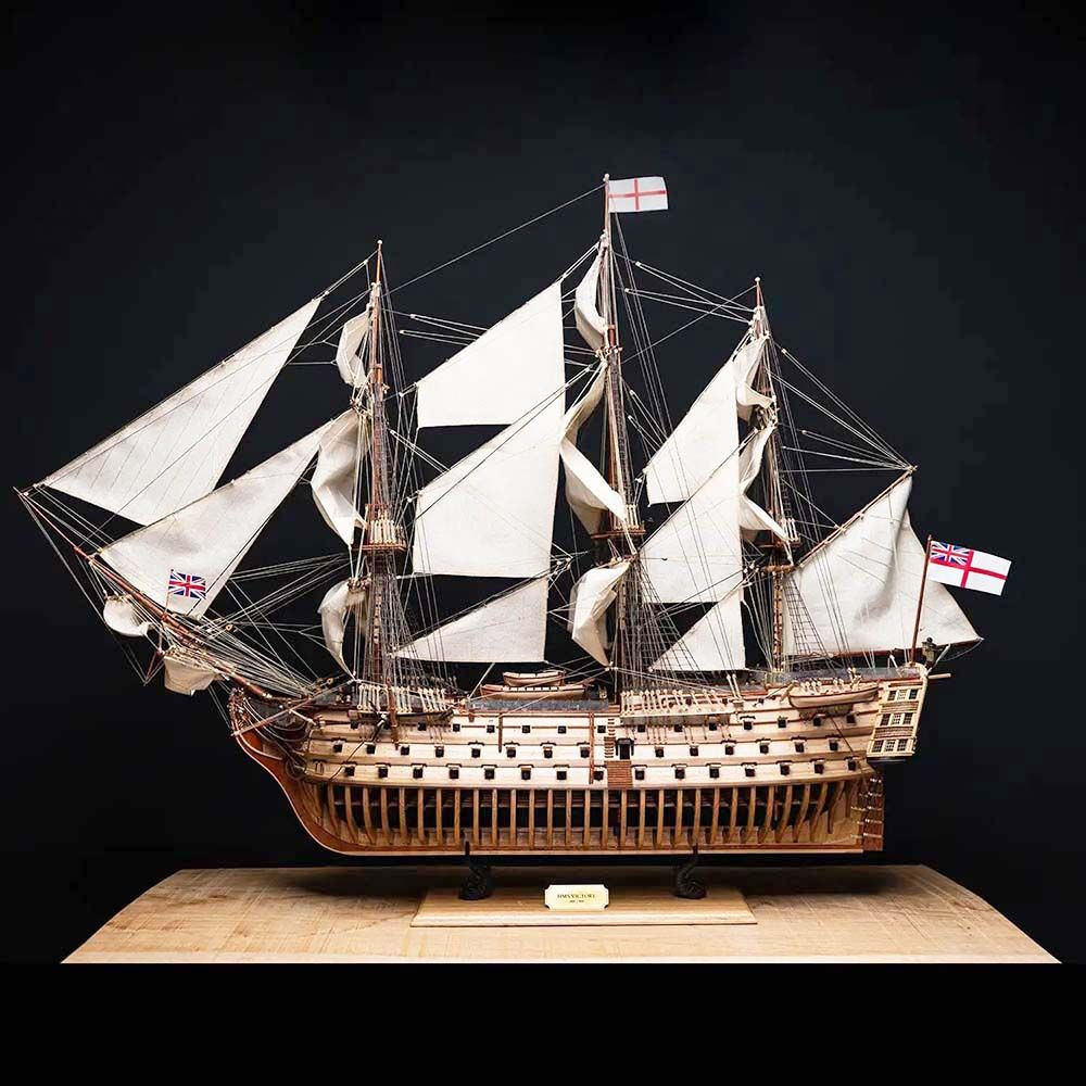 104-пушечный линкор HMS Victory v.ltd, Англия 1758 год, 1172х785х406 мм, М.1:87, сборная модель парусного #1