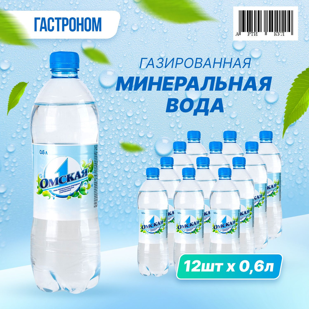 Омская-1 Вода Минеральная 600мл. 12шт #1