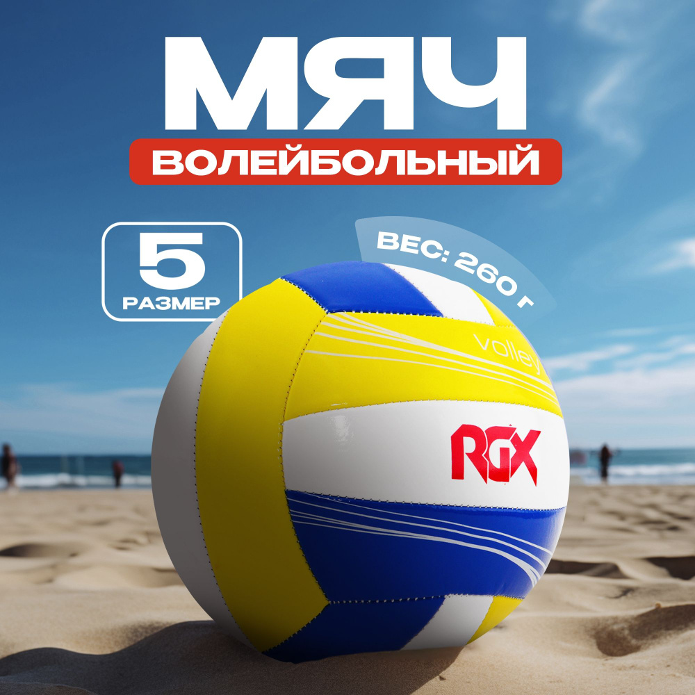 Мяч волейбольный RGX-VB-01 Blue/Yellow #1