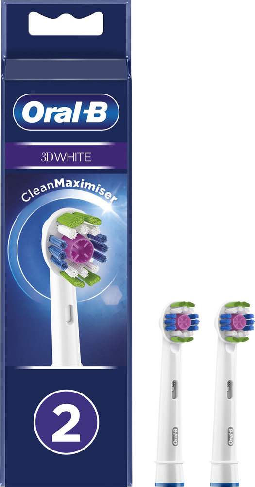 Насадка для электрической зубной щетки Oral-B / Орал-Би 3D White сменная, белая, размер 75x10мм, средней #1