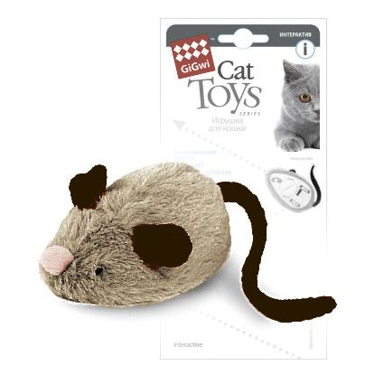 GiGwi Игрушка для кошек Интерактивная мышка, 19 см #1