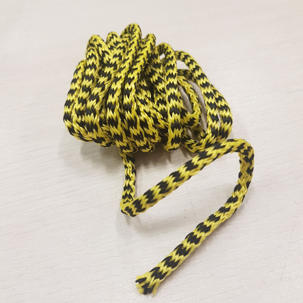 Шнур полипропиленовый с сердечником d 5 мм. длина 3 м. цвет желто-черный  #1