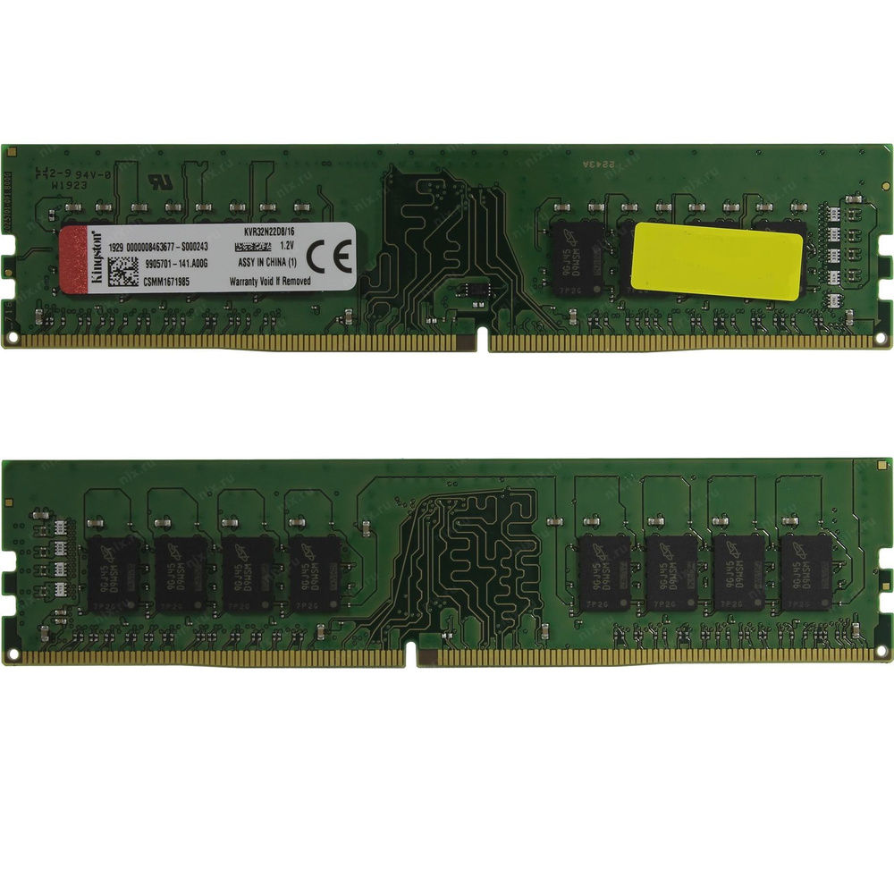 Kingston Оперативная память DDR4 3200 МГц 1x16 ГБ 1x16 ГБ (KVR32N22D8/16) #1