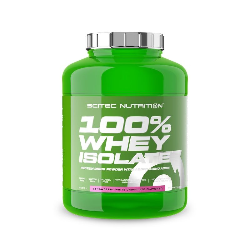 Изолят. 100% Isolate Whey. КЛУБНИКА-БЕЛЫЙ ШОКОЛАД 2000 гр. #1