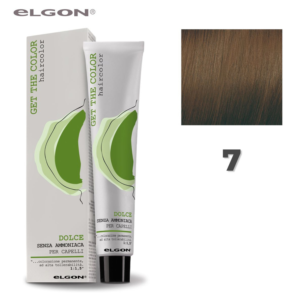 Elgon Краска для волос без аммиака Get The Color Dolce 7 русый натуральный, 100 мл  #1