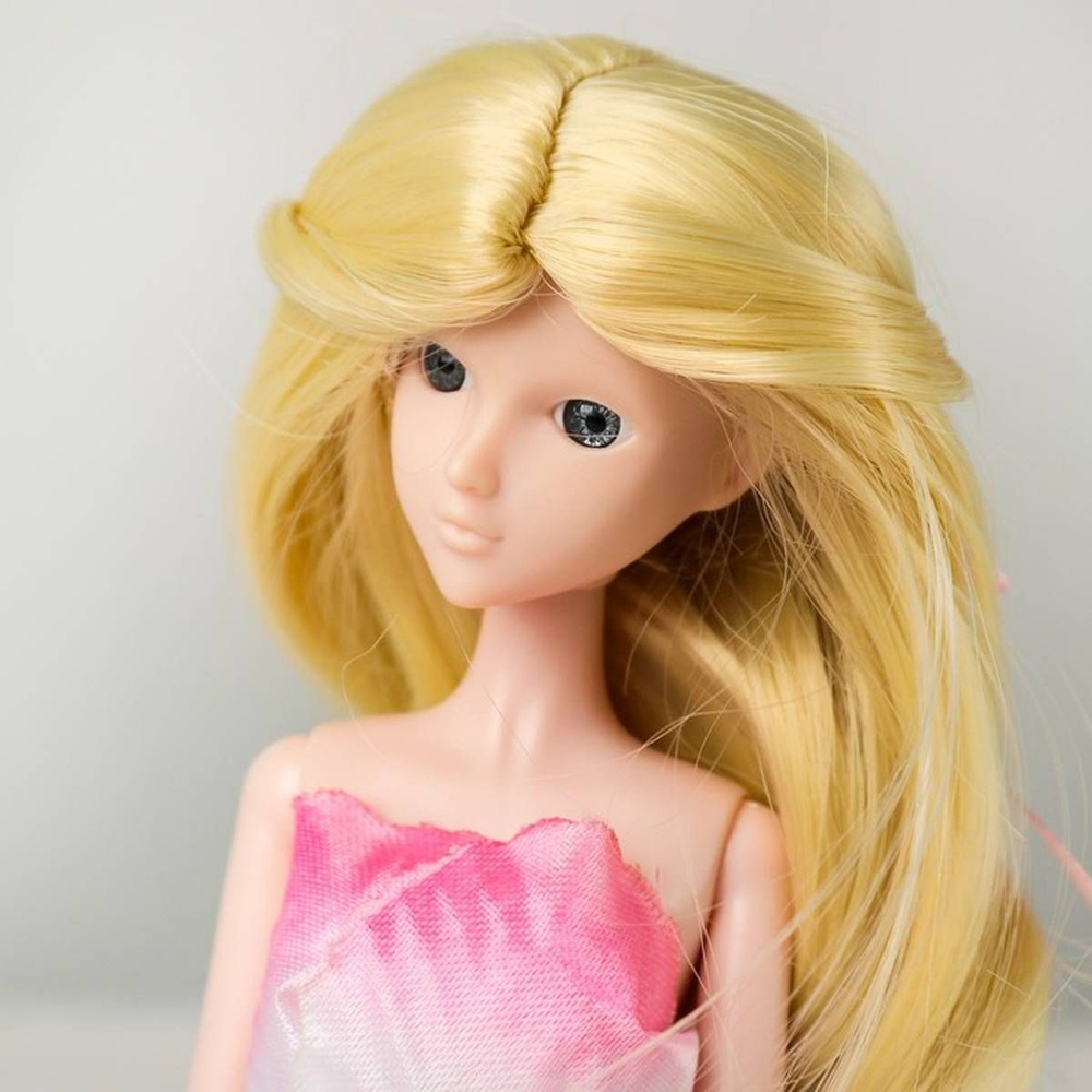 Волосы для кукол - Волнистые с хвостиком, размер маленький, цвет 613, 1 шт  #1
