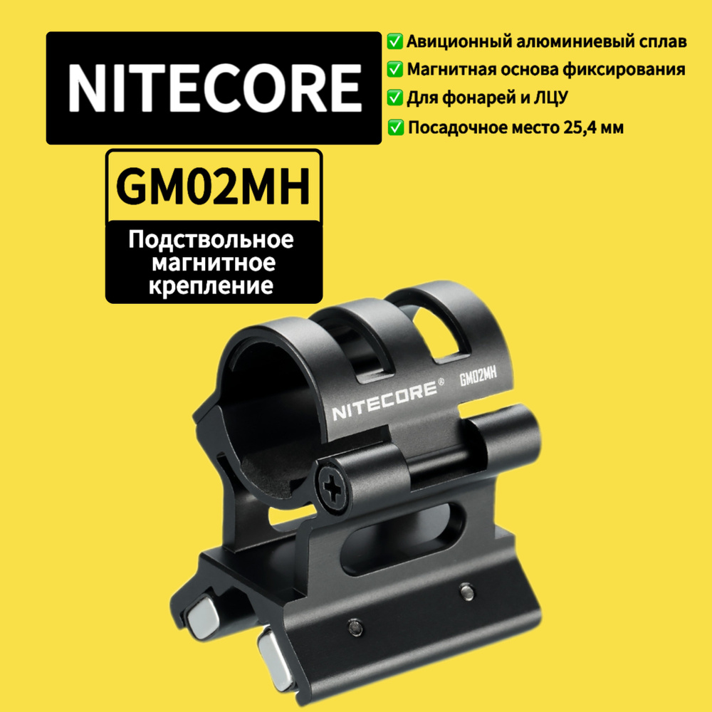 Крепление магнитное подствольное NITECORE GM02MH посадочное место 25,4мм  #1