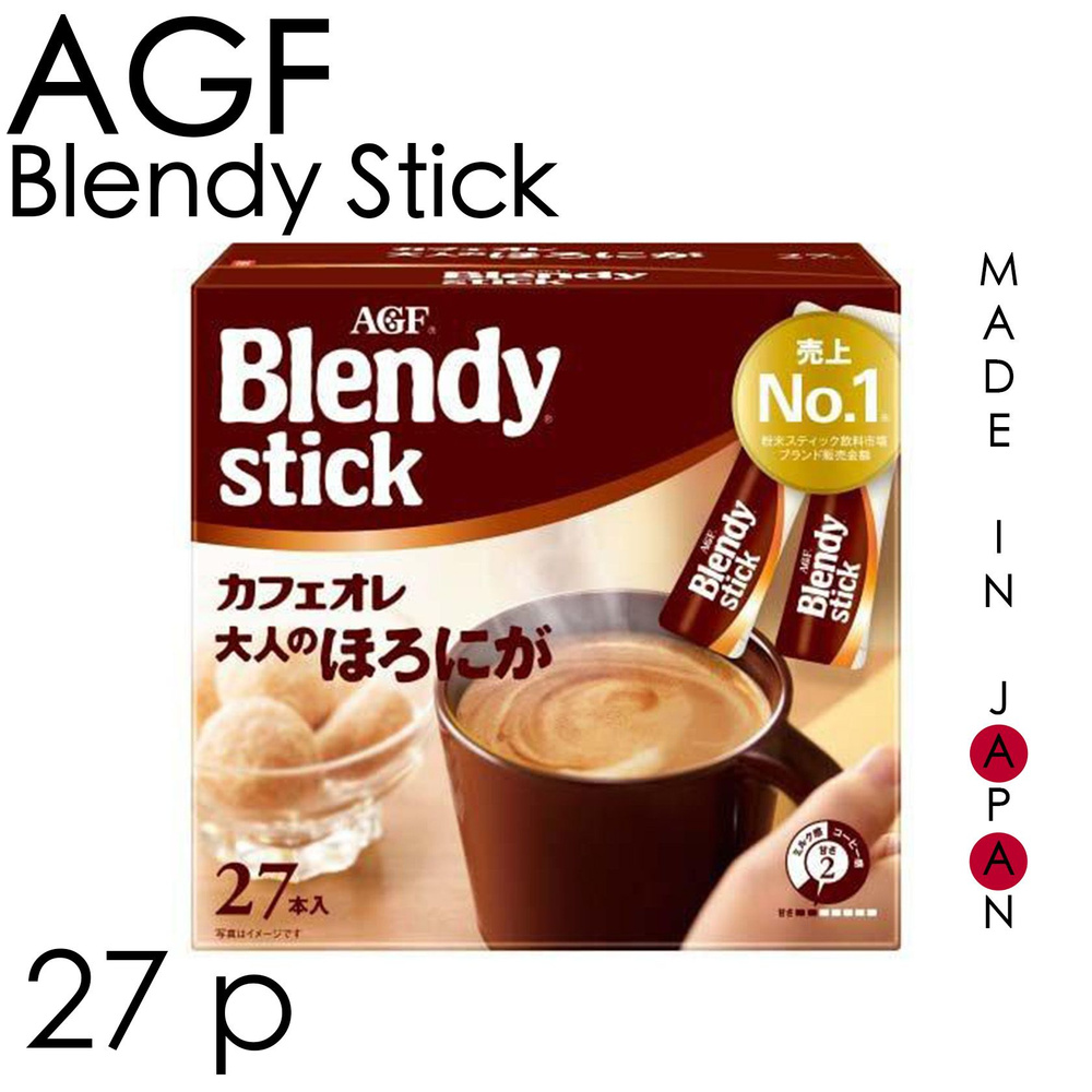 AGF Blendy Стик - Кофе растворимый крепкий с молоком 3 в 1 (10 гр х 27)  #1